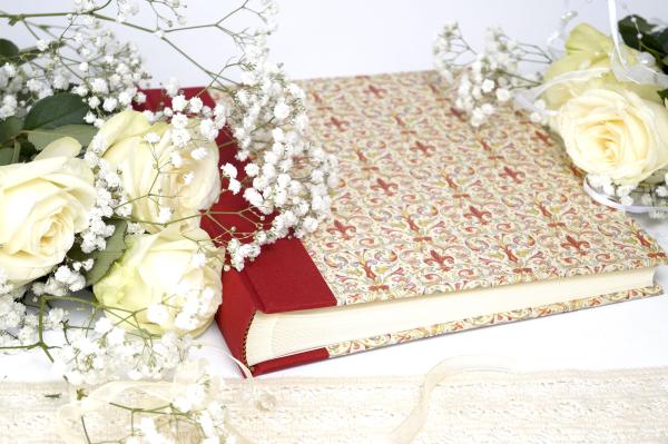 Wedding set in Italian designs, handmade by "Schreibweise" in Germany